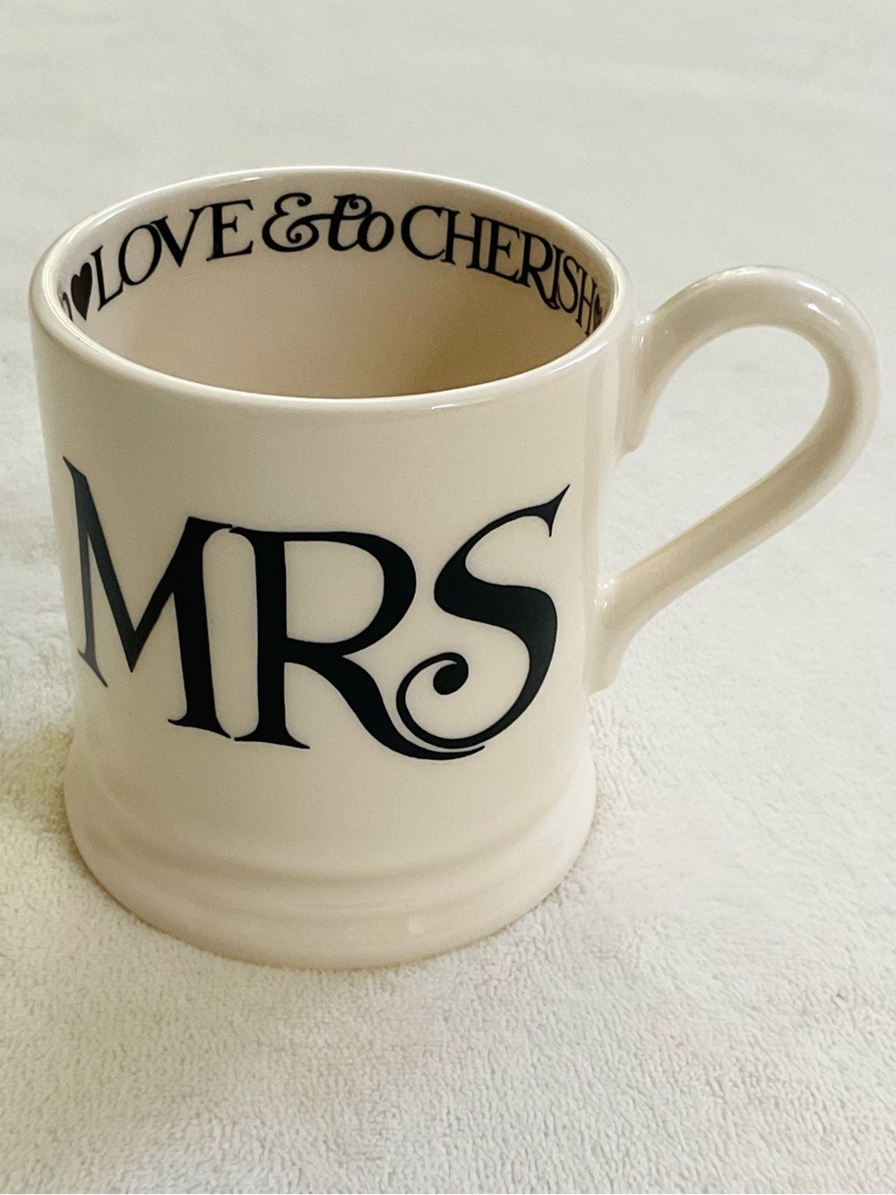 Emma Bridgewater Marmalade Black Toast MRS 1/2 Pint Mug England